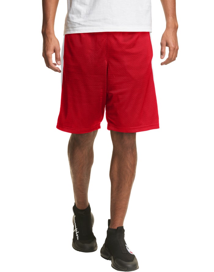 Champion Herre Shorts Rød - Mesh Basketball - Danmark MGF-763182